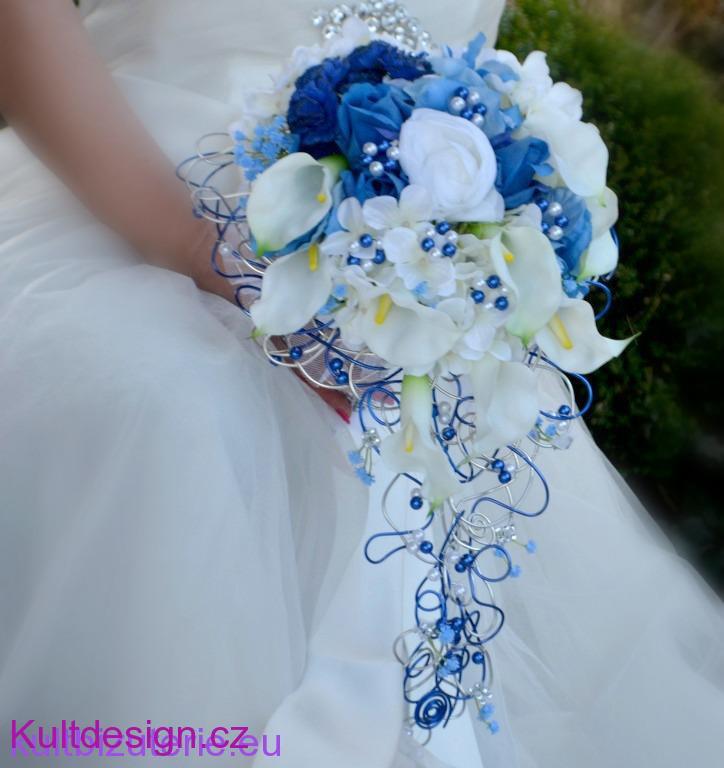 Moderní svatební kytice Katja a korsáž