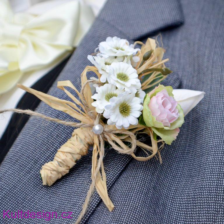 Svatební kytice Tereza + 3 korsáže