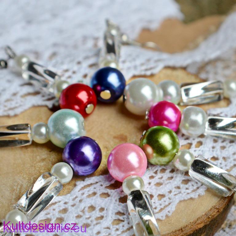 Dlouhé visací náušnice růžové