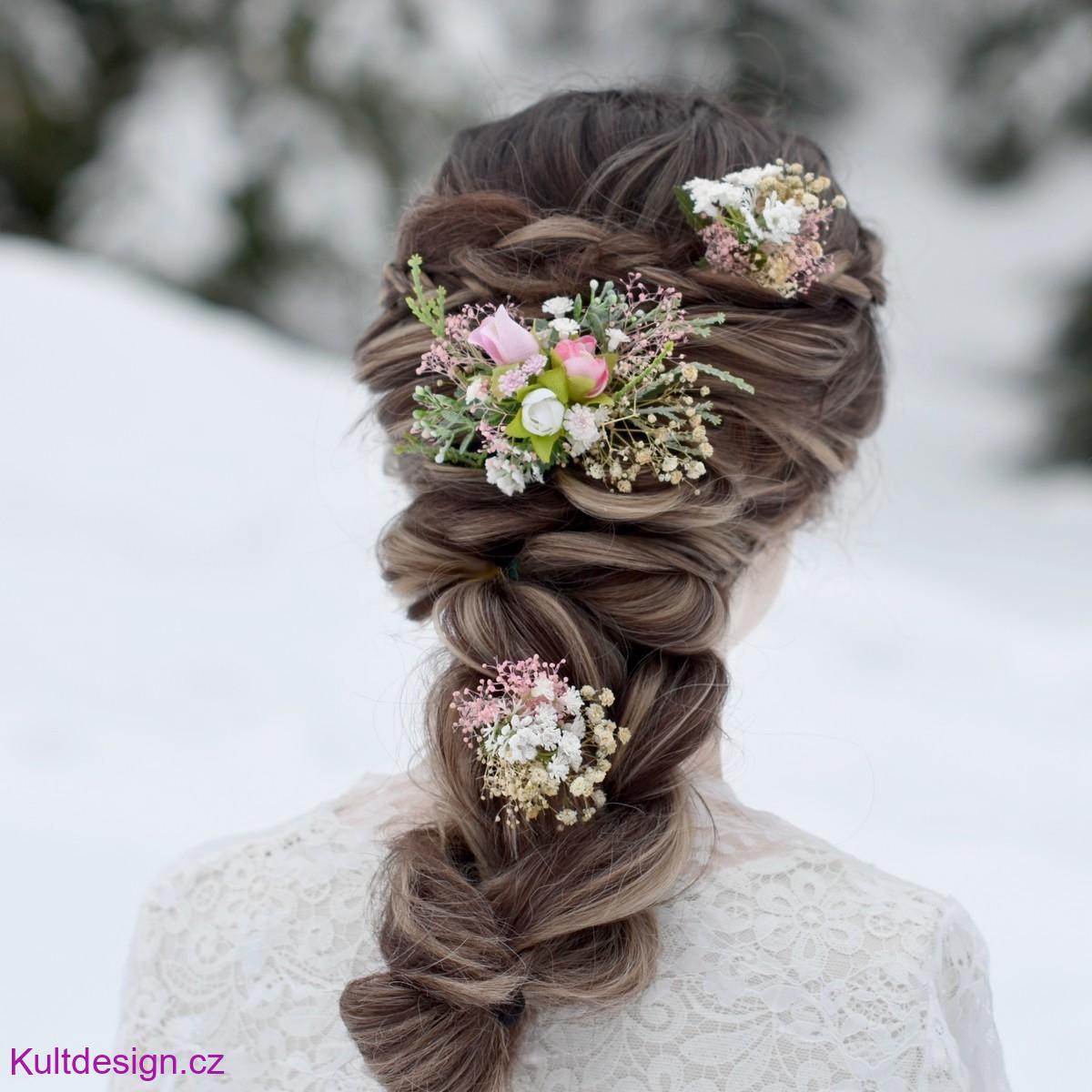 Sada květinových spon do vlasů gypsophila