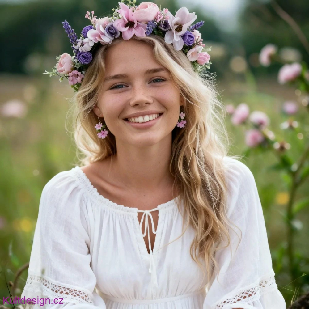 Květinová čelenka do vlasů