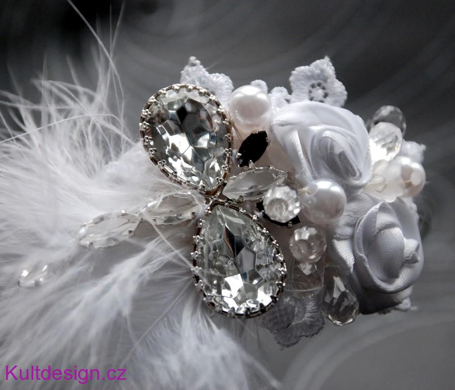 Party čelenka do vlasů Vážka crystal