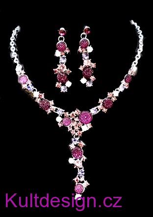 Souprava svatební bižuterie fialová