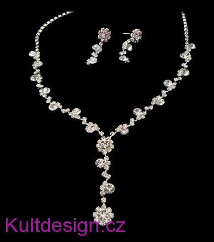 Štrasová souprava svatební jemná