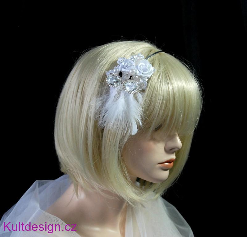 Party čelenka do vlasů Vážka crystal