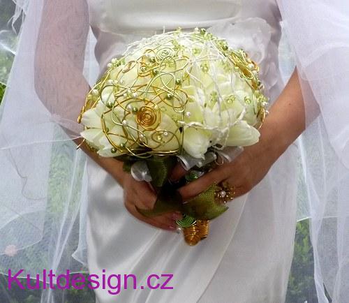 Svatební kytice Tulipány milují martini + korsáž