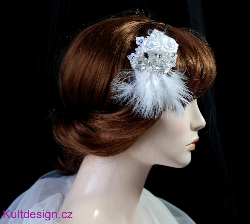 Party čelenka do vlasů Vážka crystal