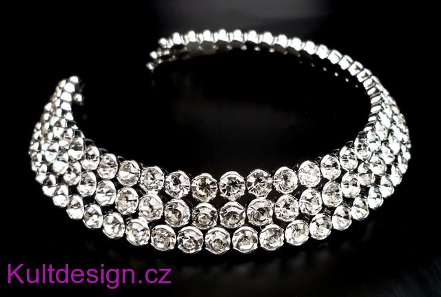 Svatební  štrasový obojek 