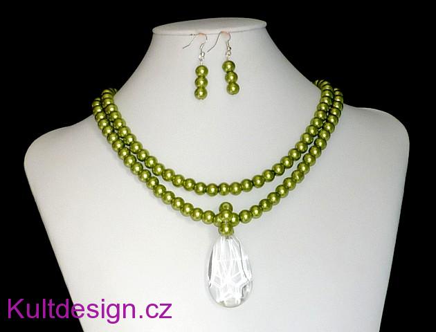Perličková souprava Zelená