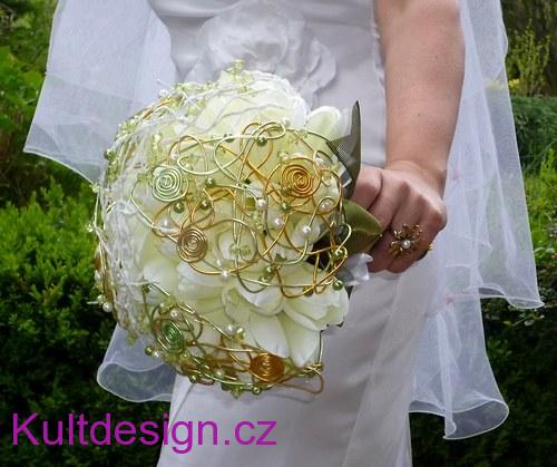 Svatební kytice Tulipány milují martini + korsáž