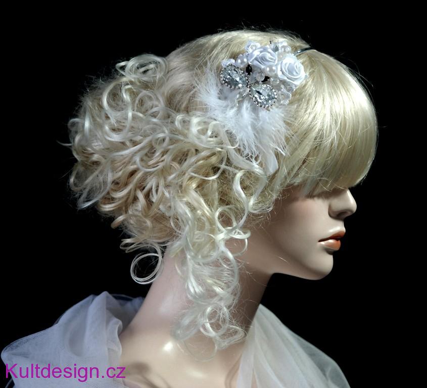 Party čelenka do vlasů Vážka crystal