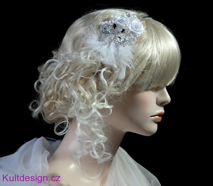 Party čelenka do vlasů Vážka crystal