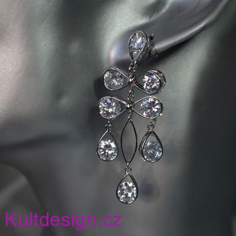 Svatební štrasové náušnice