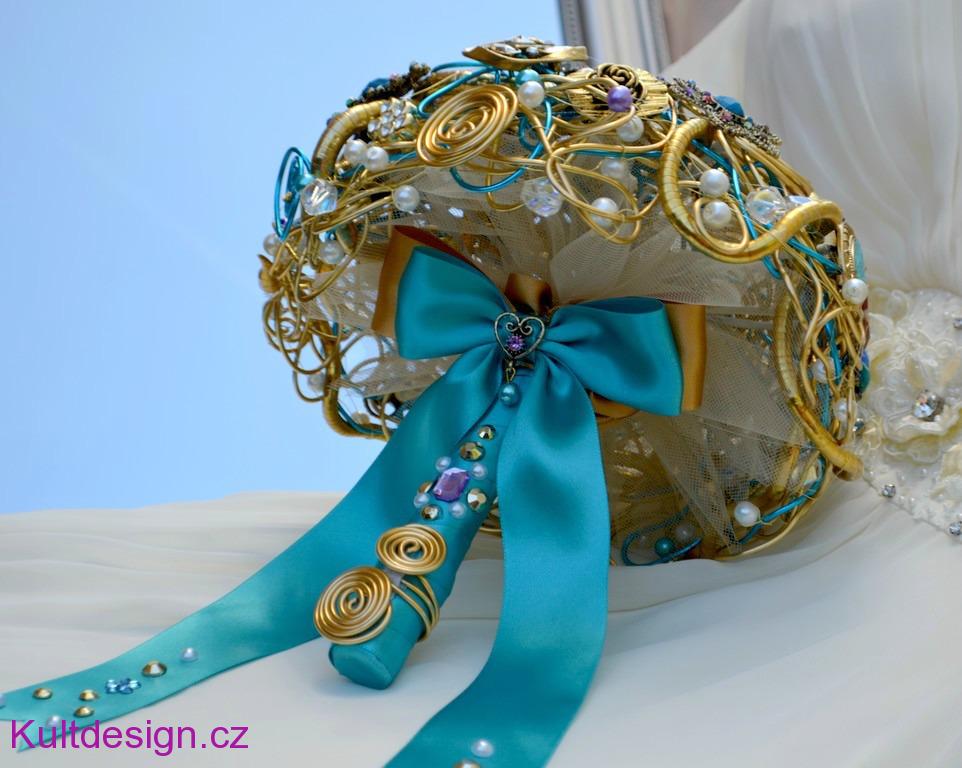 Brožová kytice Versailles II. a korsáž