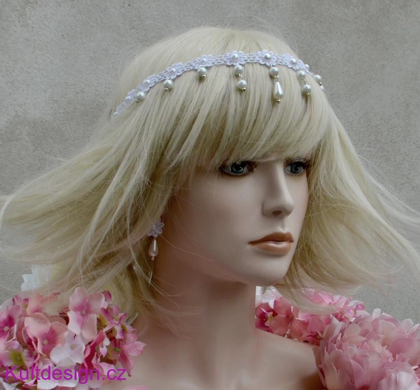 Krajková čelenka  spona do vlasů 