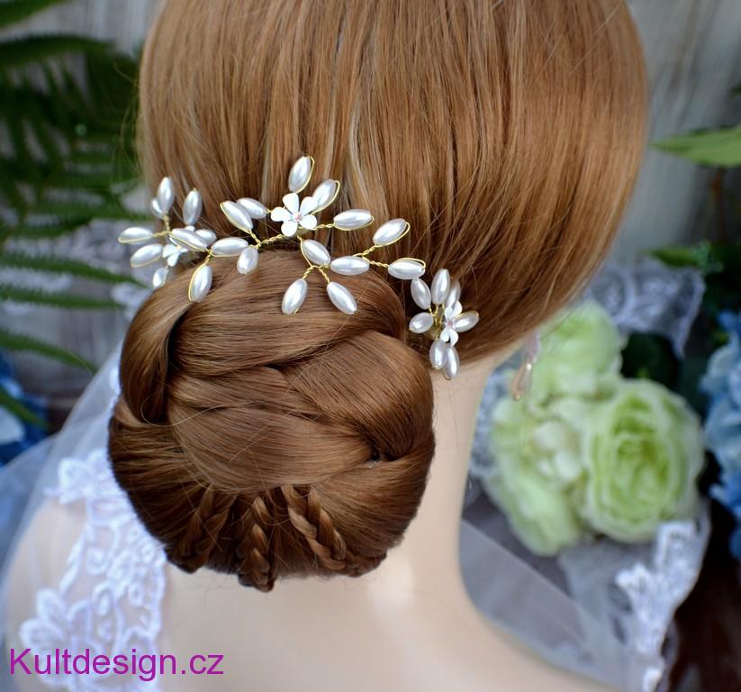 Sada svatebních vlásenek 3 kusy