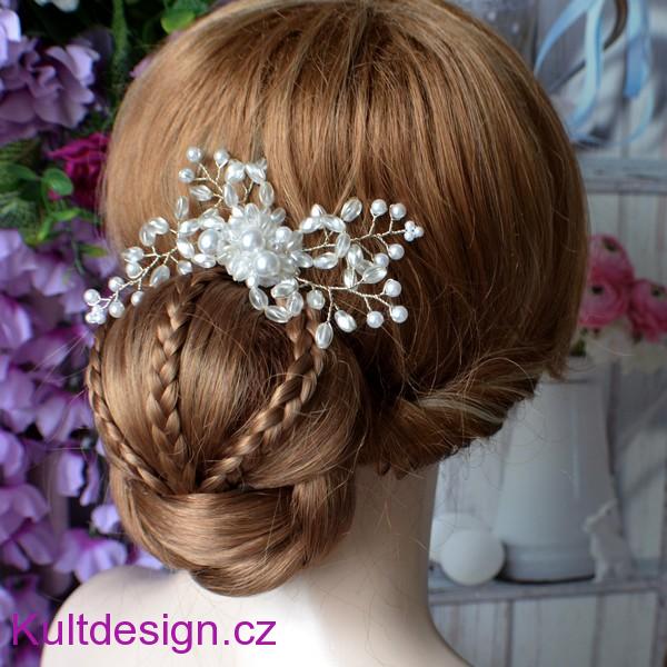 Svatební spona do vlasů ivory