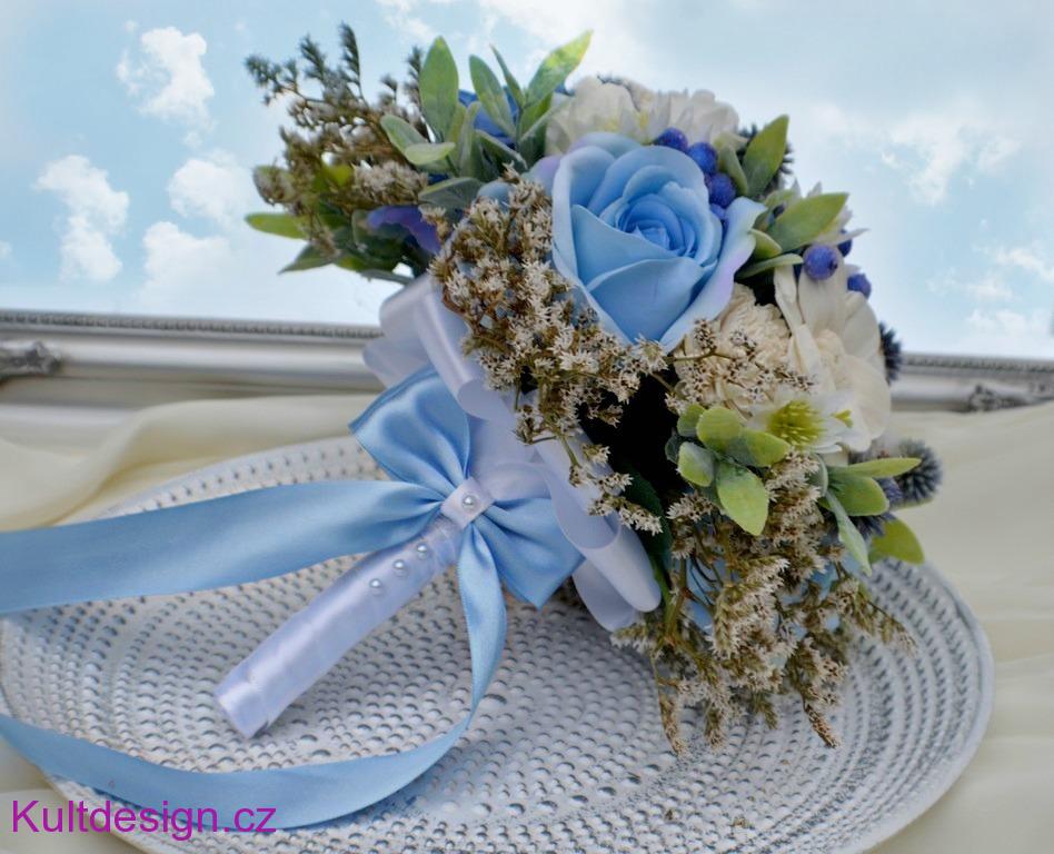 Svatební umělá kytice Nicone a korsáž