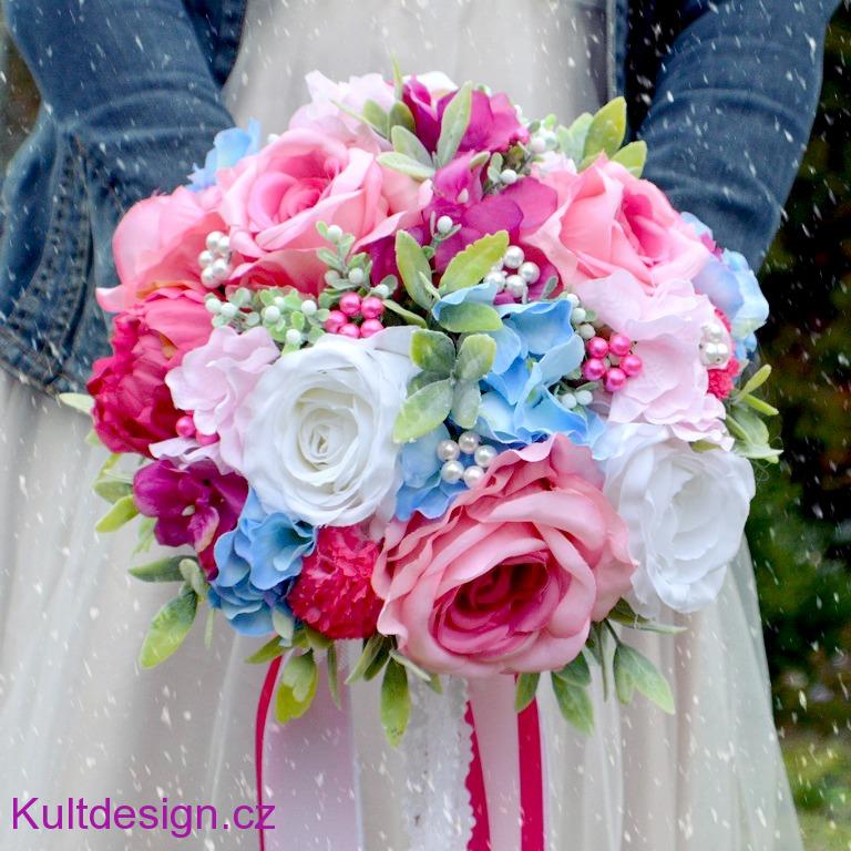Svatební set  Fuchsia blue 8 kusů
