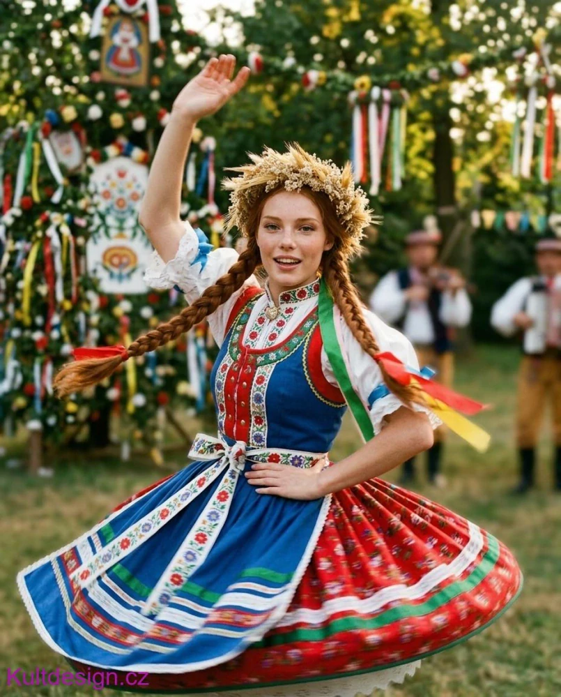Folklorní věneček z obilí