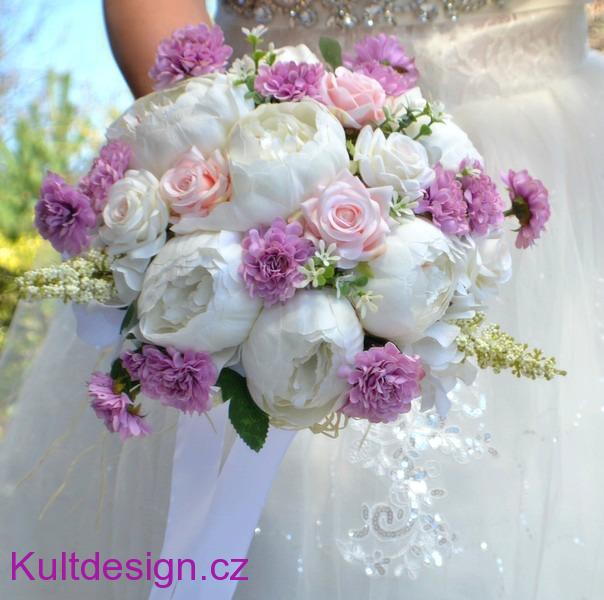 Svatební kytice Rita, korsáž a spona do vlasů