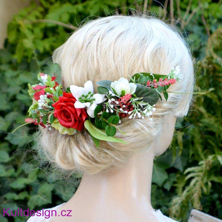 Půlvěneček květinový červený