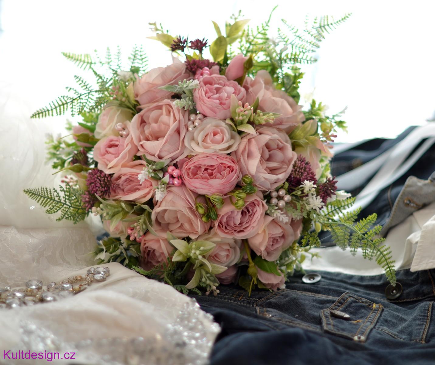 Svatební kytice Sandryn a korsáž