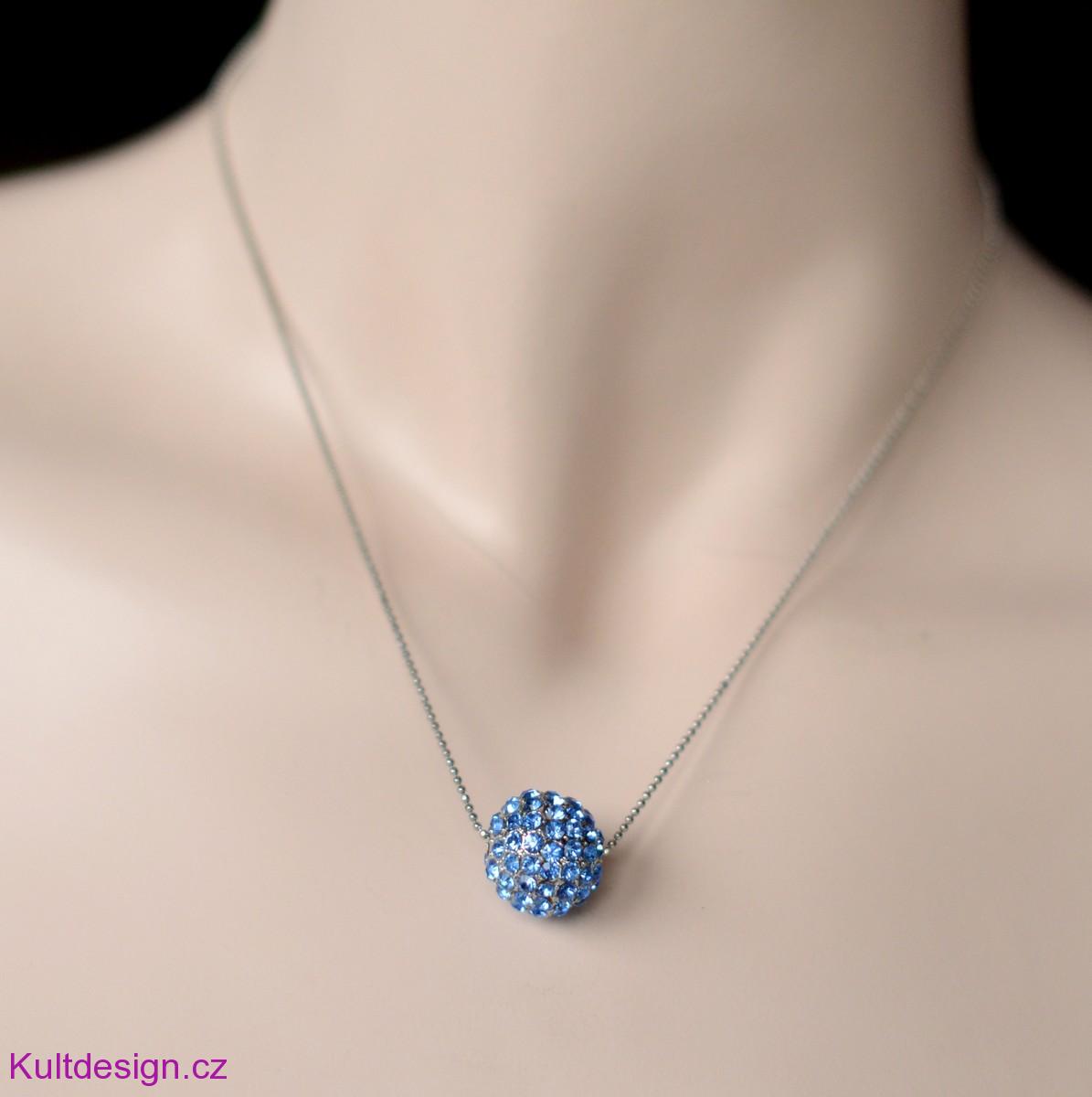 Sada bižuterie kuličky modré