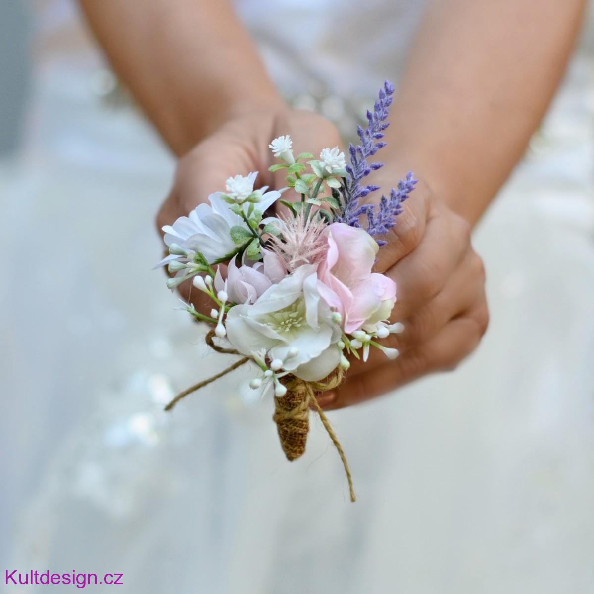 Svatební kytice Estrella a korsáž