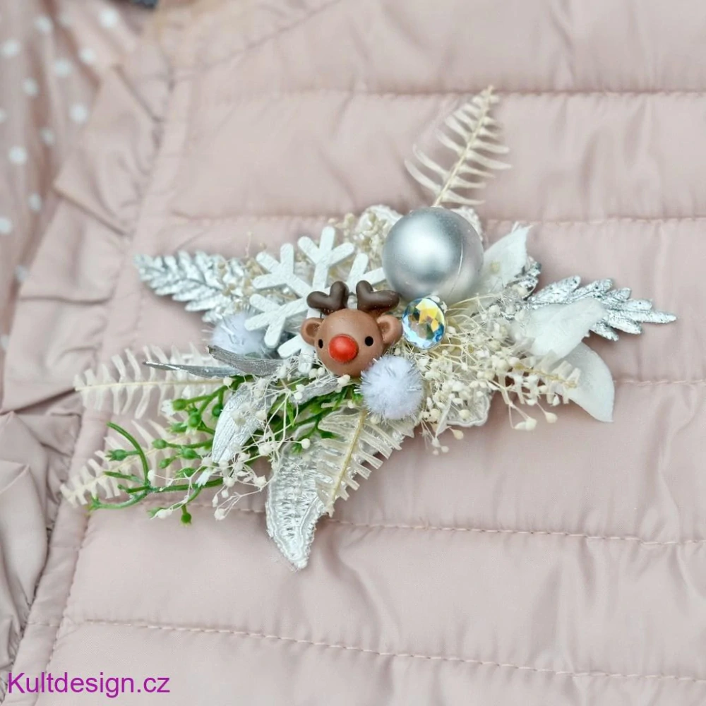 Vánoční brož na oděvy