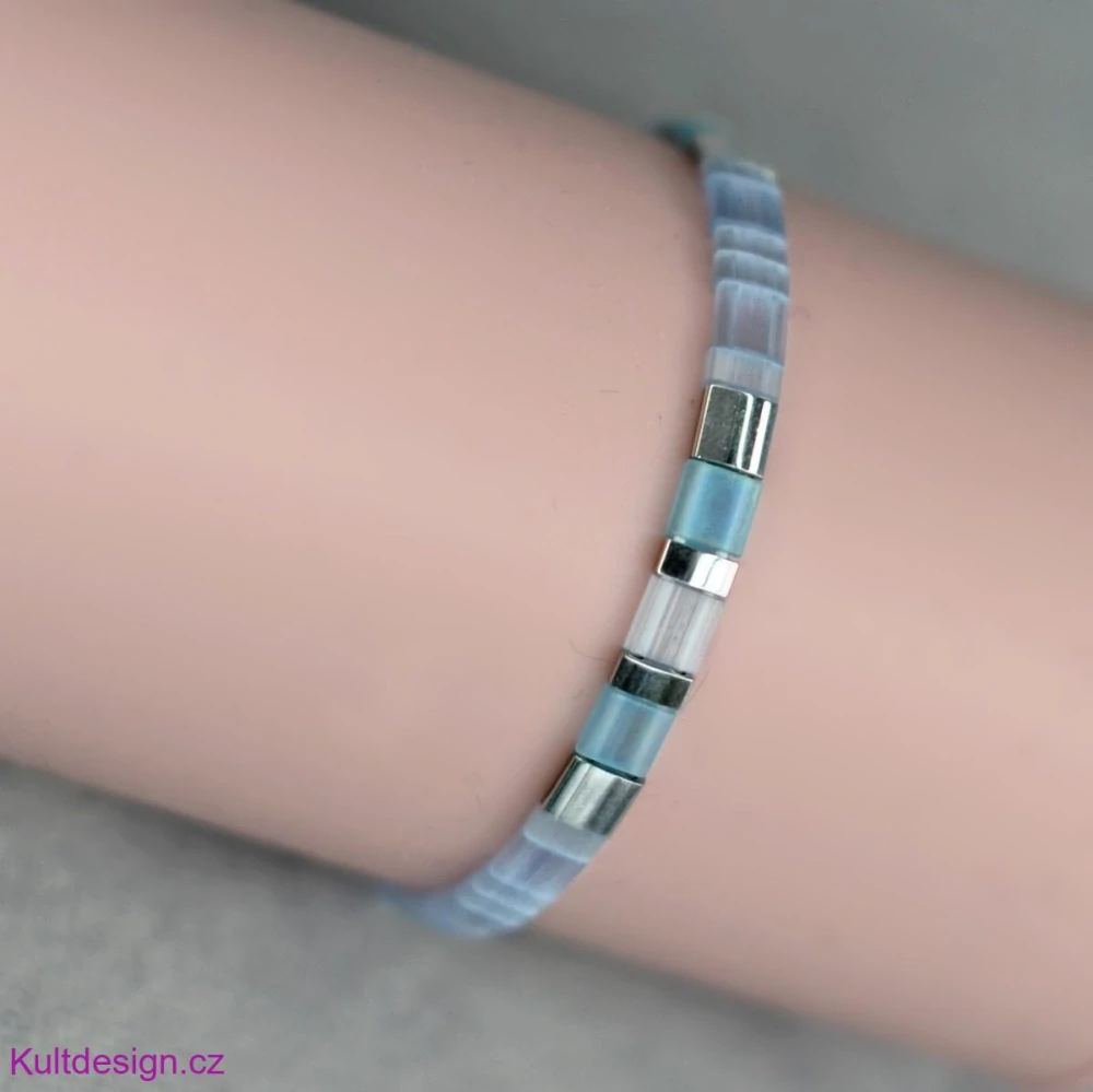 Miyuki náramek bleděmodrý