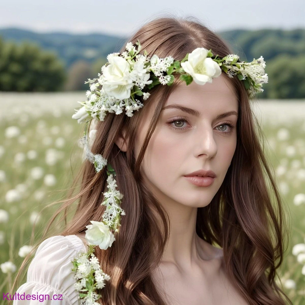 Květinová girlanda do vlasů