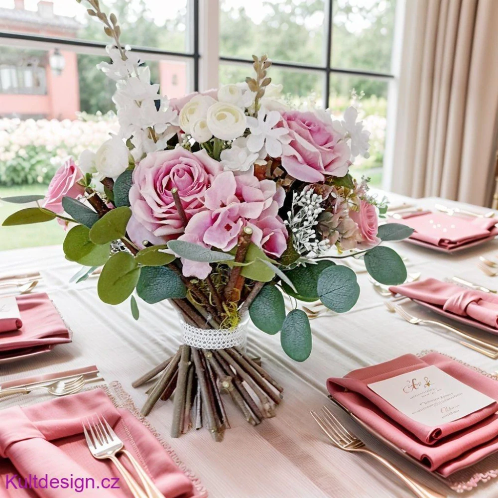 Dekorační kytice umělé květiny