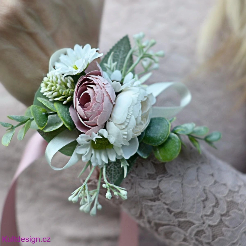 Svatební náramek starorůžový