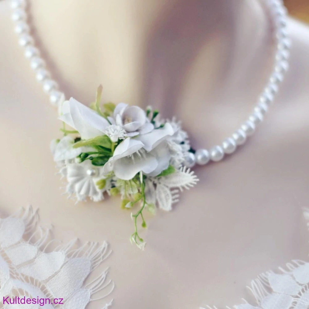 Květinový náhrdelník svatební