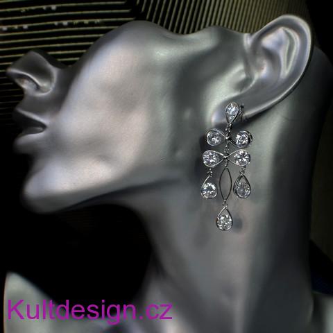 Svatební štrasové náušnice