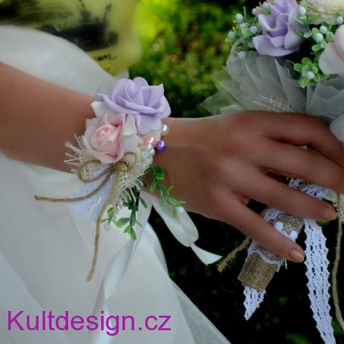 Svatební set Kamelia a náramky