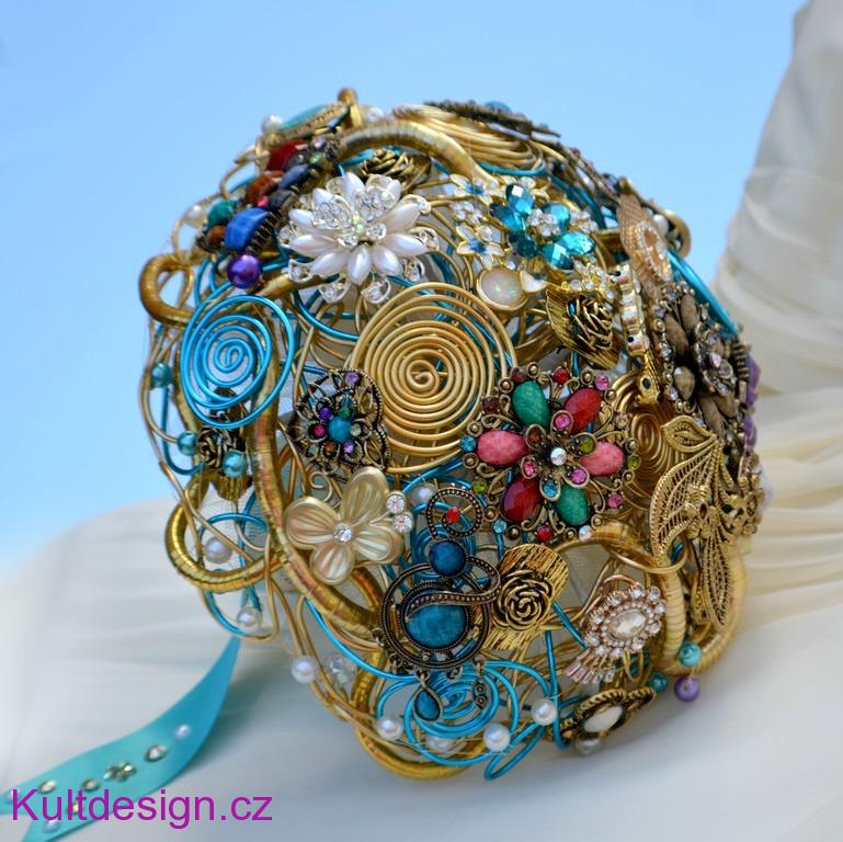 Brožová kytice Versailles II. a korsáž