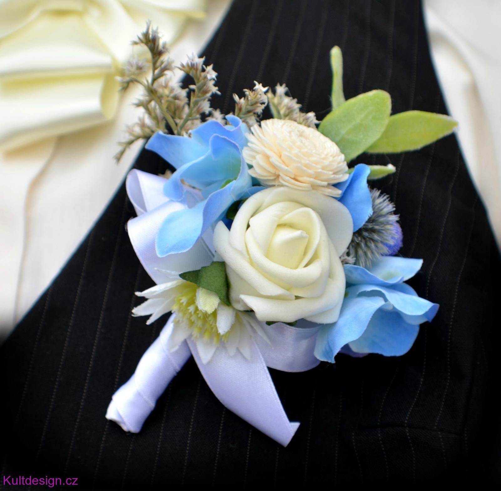 Svatební umělá kytice Nicone a korsáž
