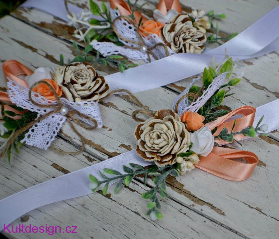 Sada svatebních náramků 3 ks