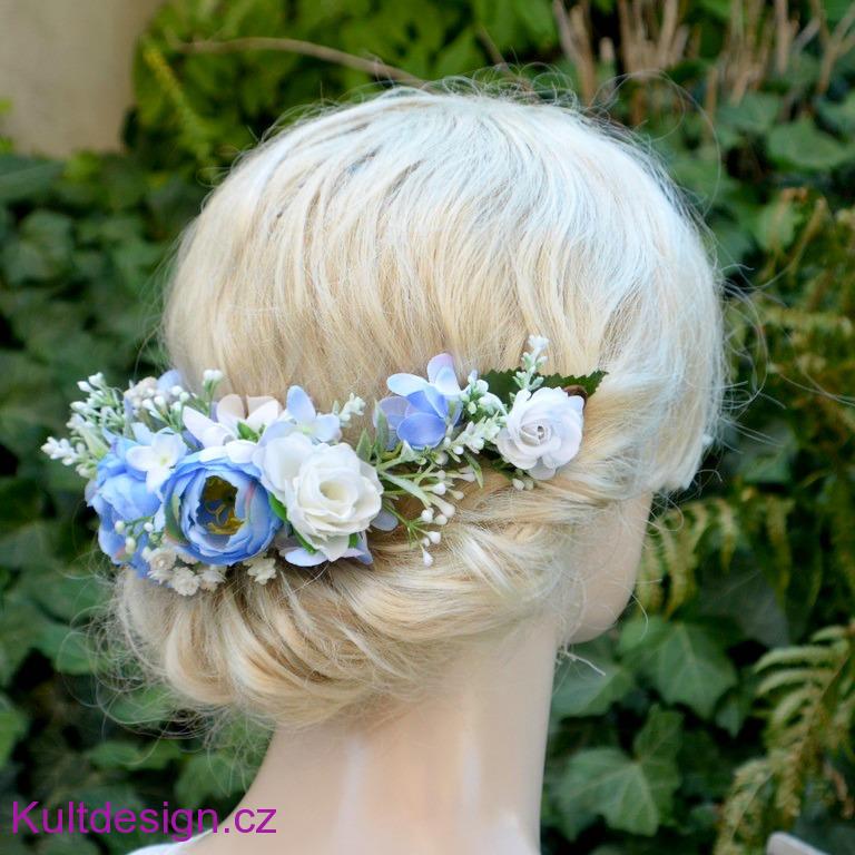 Půlvěneček květinový modrý