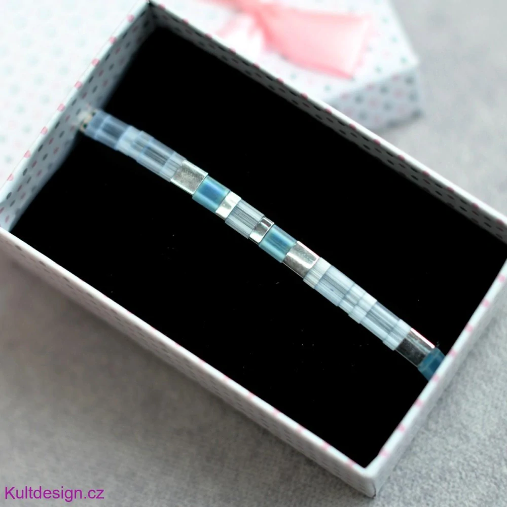 Miyuki náramek bleděmodrý