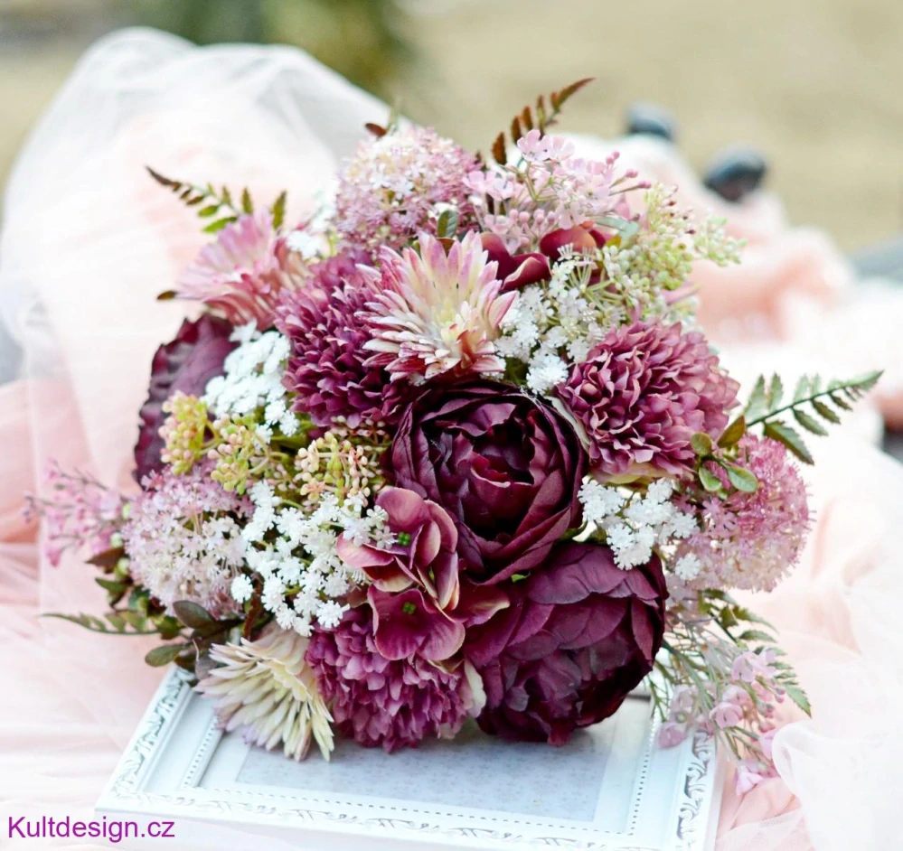 Svatební kytice Biba a korsáž