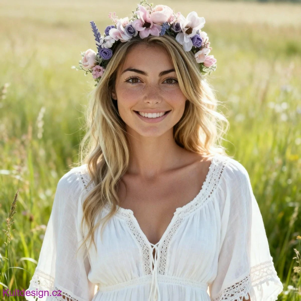 Květinová čelenka do vlasů