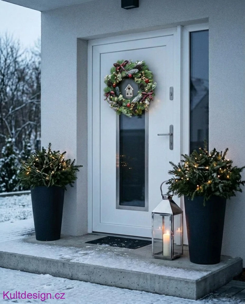 Vánoční svítící věnec 37 cm