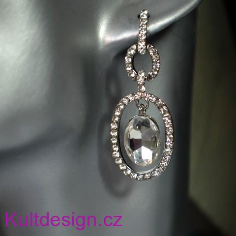 Svatební štrasové náušnice