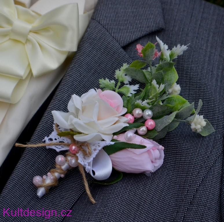 Svatební set Kamelia a náramky