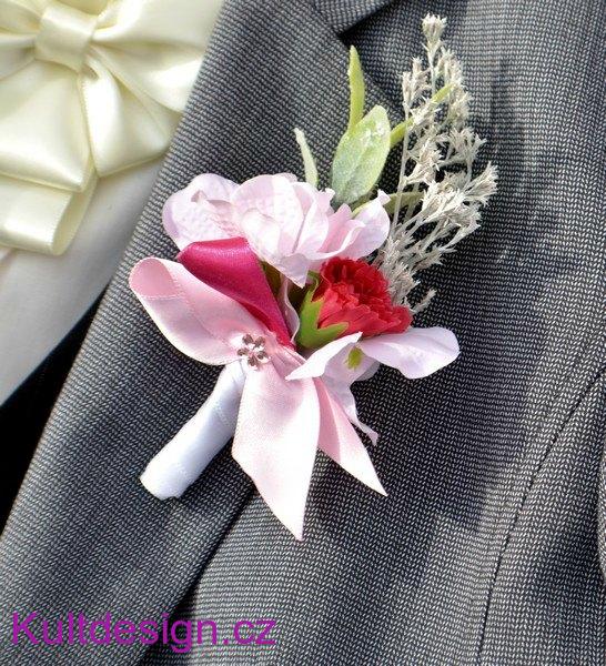 Svatební kytice Jarkara , korsáž a spona do vlasů