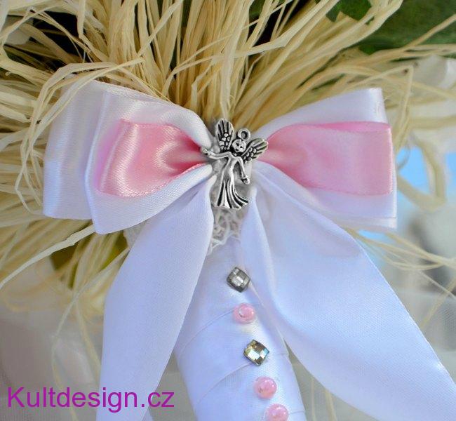 Svatební kytice Rita, korsáž a spona do vlasů