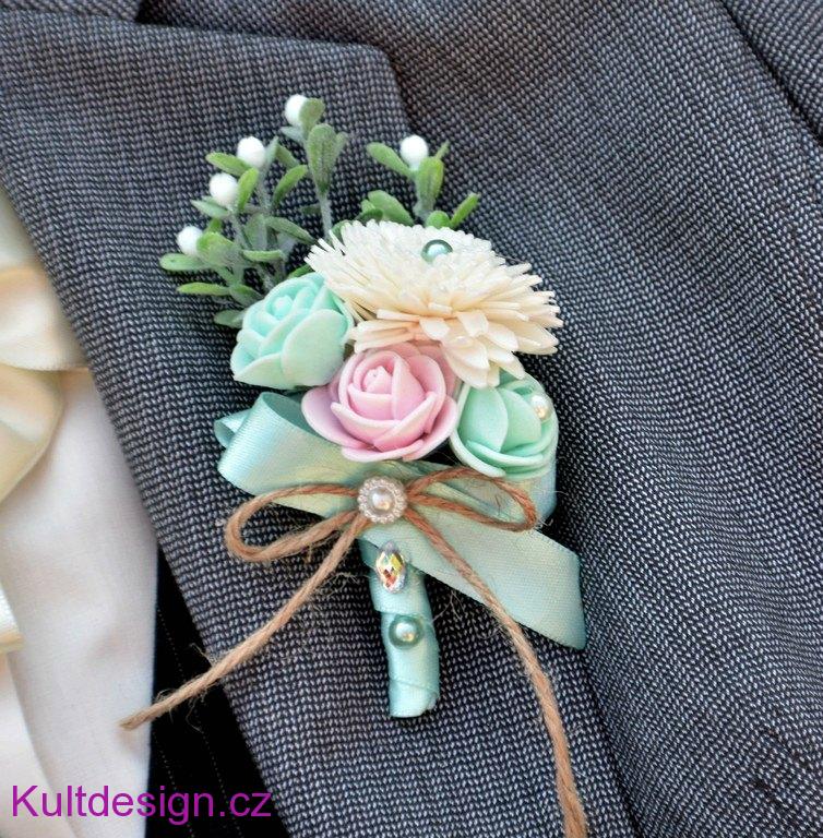 Svatební kytice Clarion a korsáž 